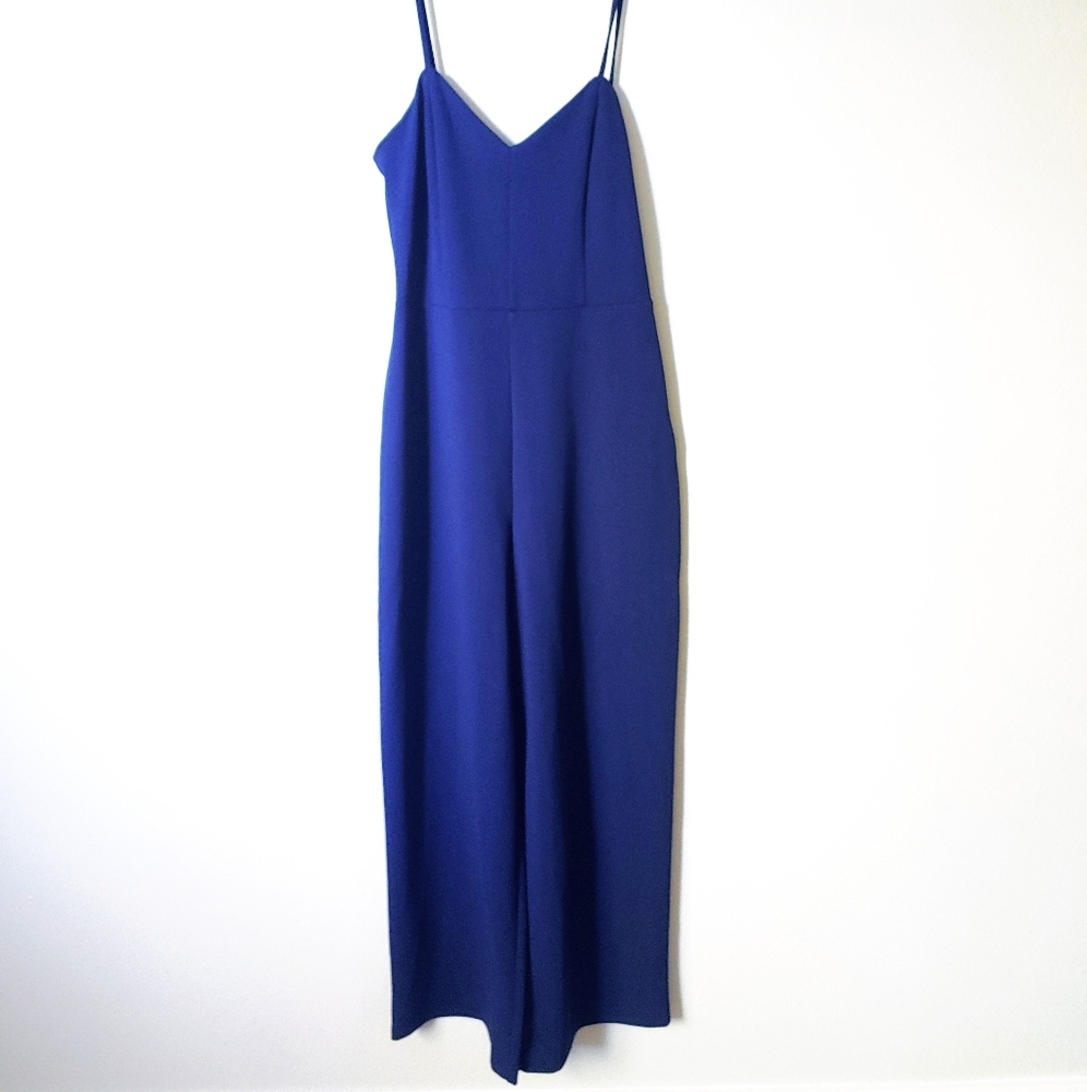 Leith | Blue Wide Leg Spaghetti Strap Romper